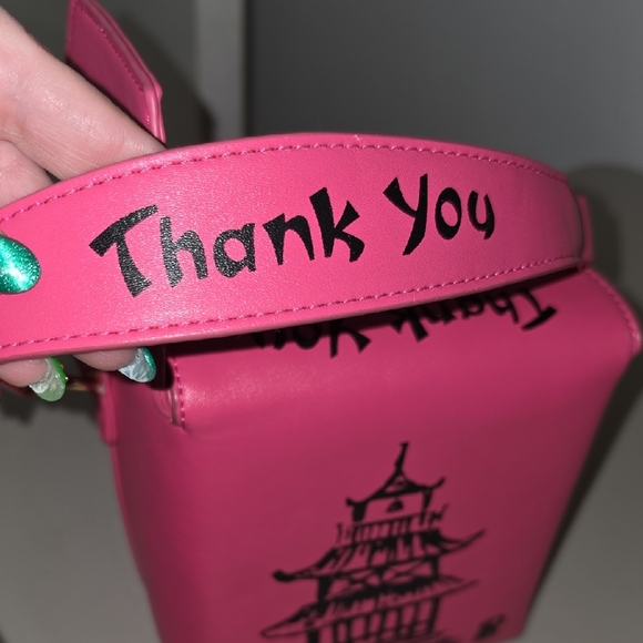 Pink Pagoda-Print Crossbody Bag - Picture 8 of 8